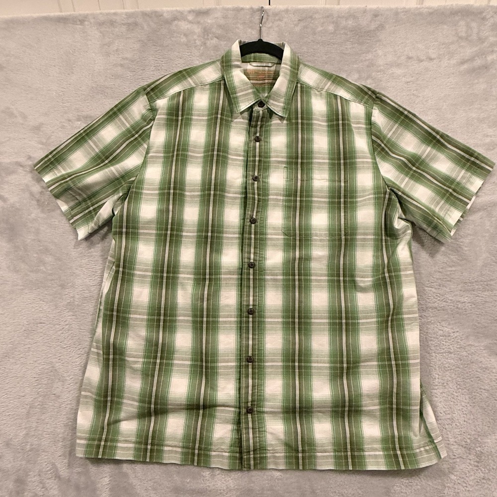 5.11 Tactical Shirt Men's L Tac U30 Short Sleeve Concealed Carry Green Plaid